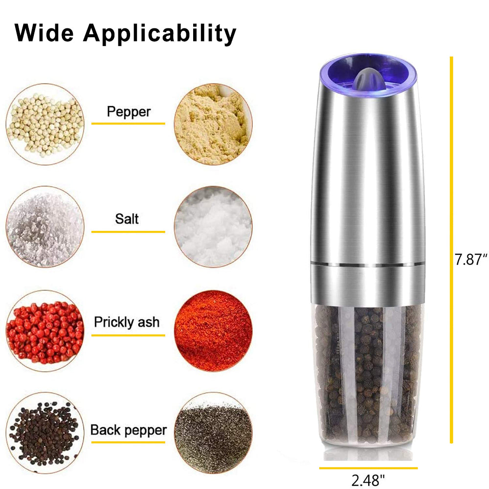 Automatic Gravity Adjustable Spices Mill with LED Light