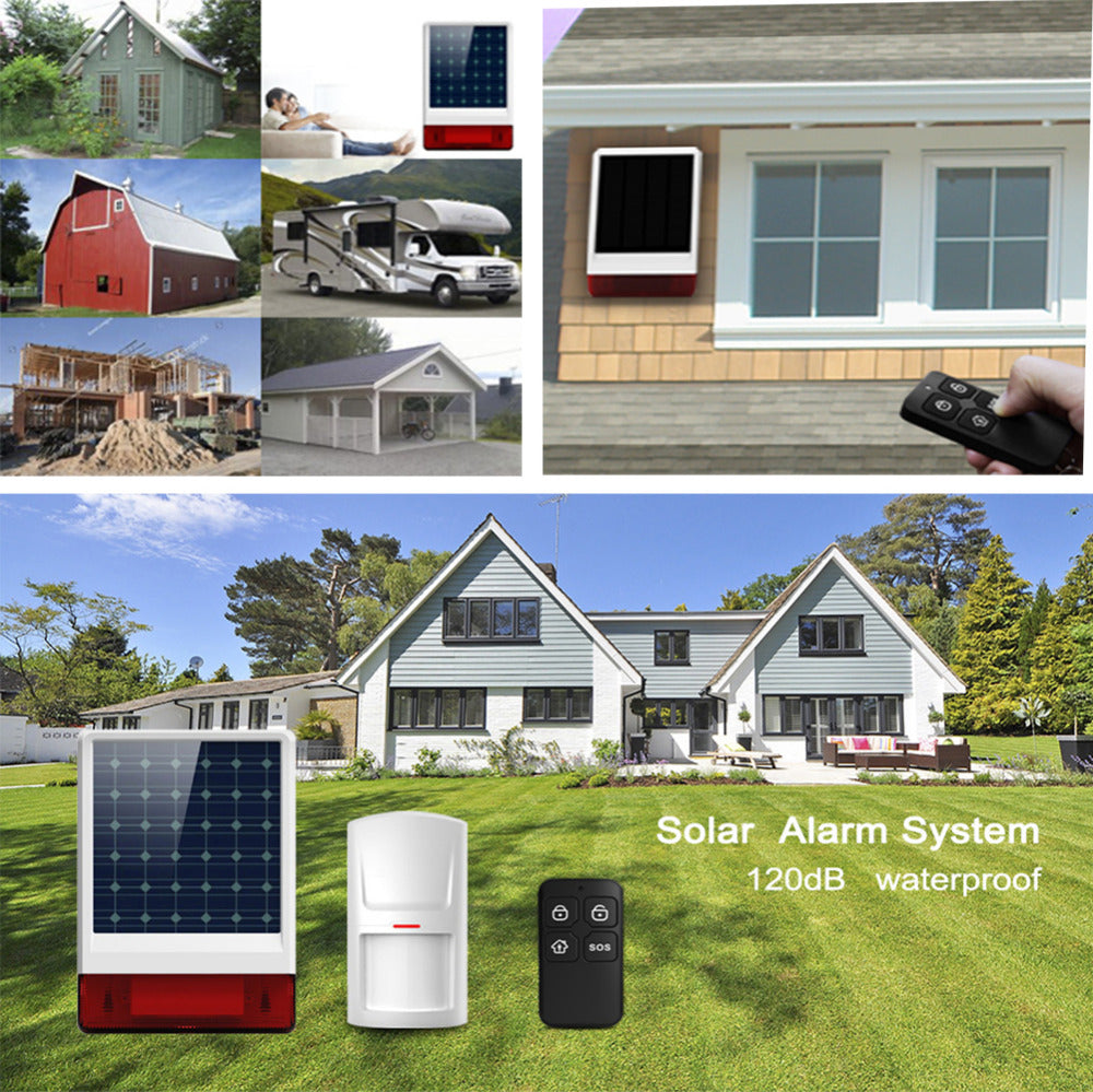 WOLF-GUARD WIRELESS WEATHER-PROOF SOLAR SIREN OUTDOOR