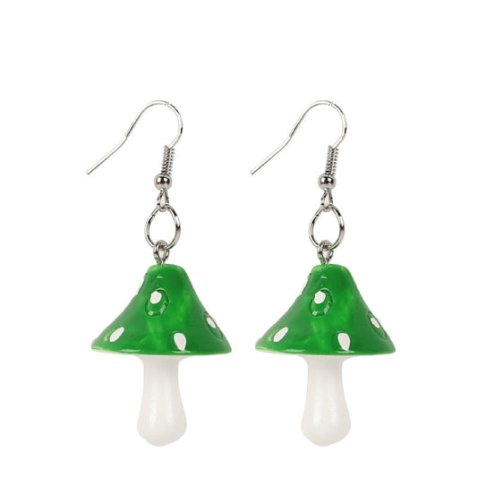 Acrylic Long Mushroom Earrings