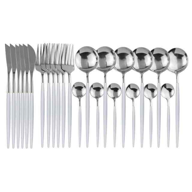 A Stainless Steel Cutlery Set 