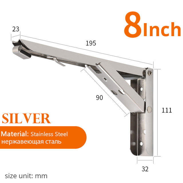 Adjustable Folding Triangle Bracket Shelf Support