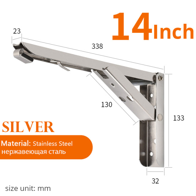 Adjustable Folding Triangle Bracket Shelf Support