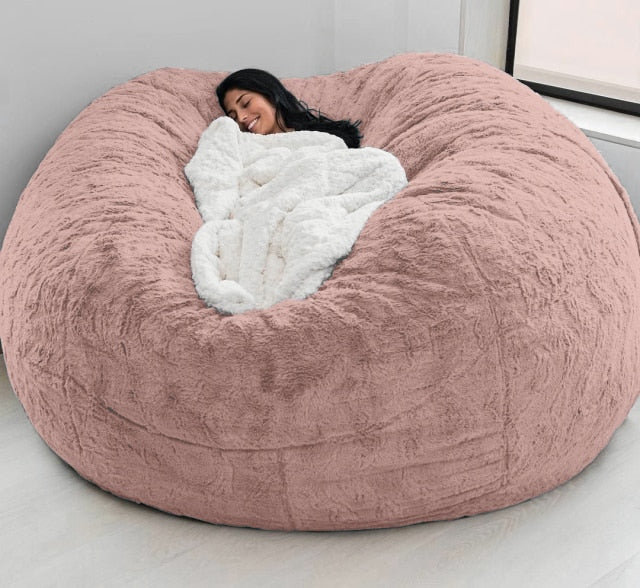 7FT 183cm Fur Giant Washable Bean Bag Bed Cover