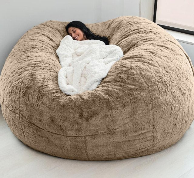 7FT 183cm Fur Giant Washable Bean Bag Bed Cover