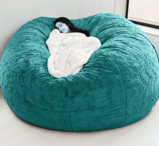 7FT 183cm Fur Giant Washable Bean Bag Bed Cover