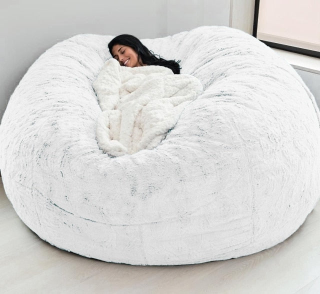 7FT 183cm Fur Giant Washable Bean Bag Bed Cover