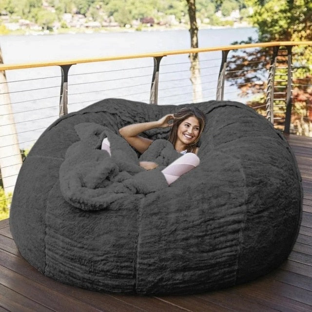 7FT 183cm Fur Giant Washable Bean Bag Bed Cover