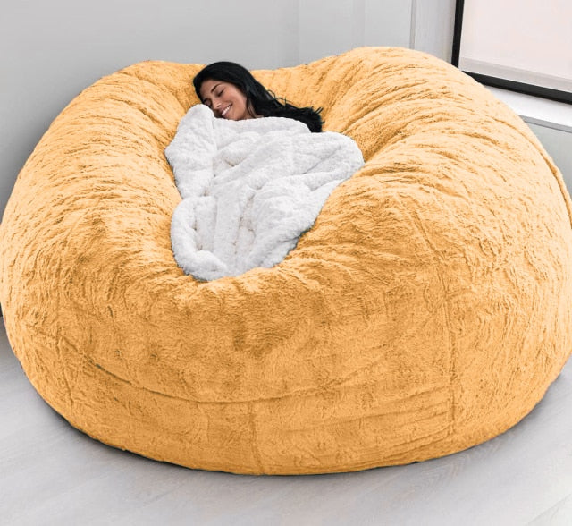 7FT 183cm Fur Giant Washable Bean Bag Bed Cover