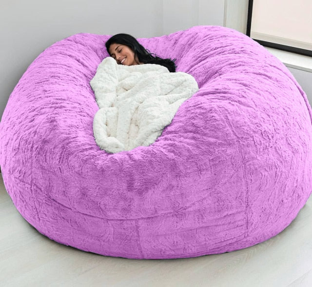 7FT 183cm Fur Giant Washable Bean Bag Bed Cover