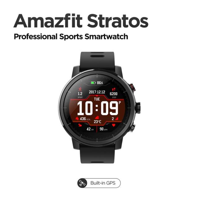 Authentic Amazfit Stratos Smartwatch GPS Calorie Count 50M Waterproof