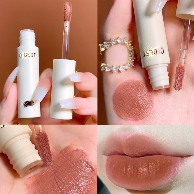 Lip Gloss Nude Matte Lipstick Waterproof Long Lasting Women