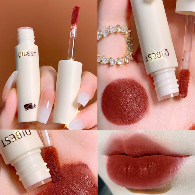 Lip Gloss Nude Matte Lipstick Waterproof Long Lasting Women