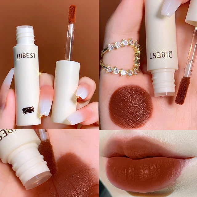 Lip Gloss Nude Matte Lipstick Waterproof Long Lasting Women