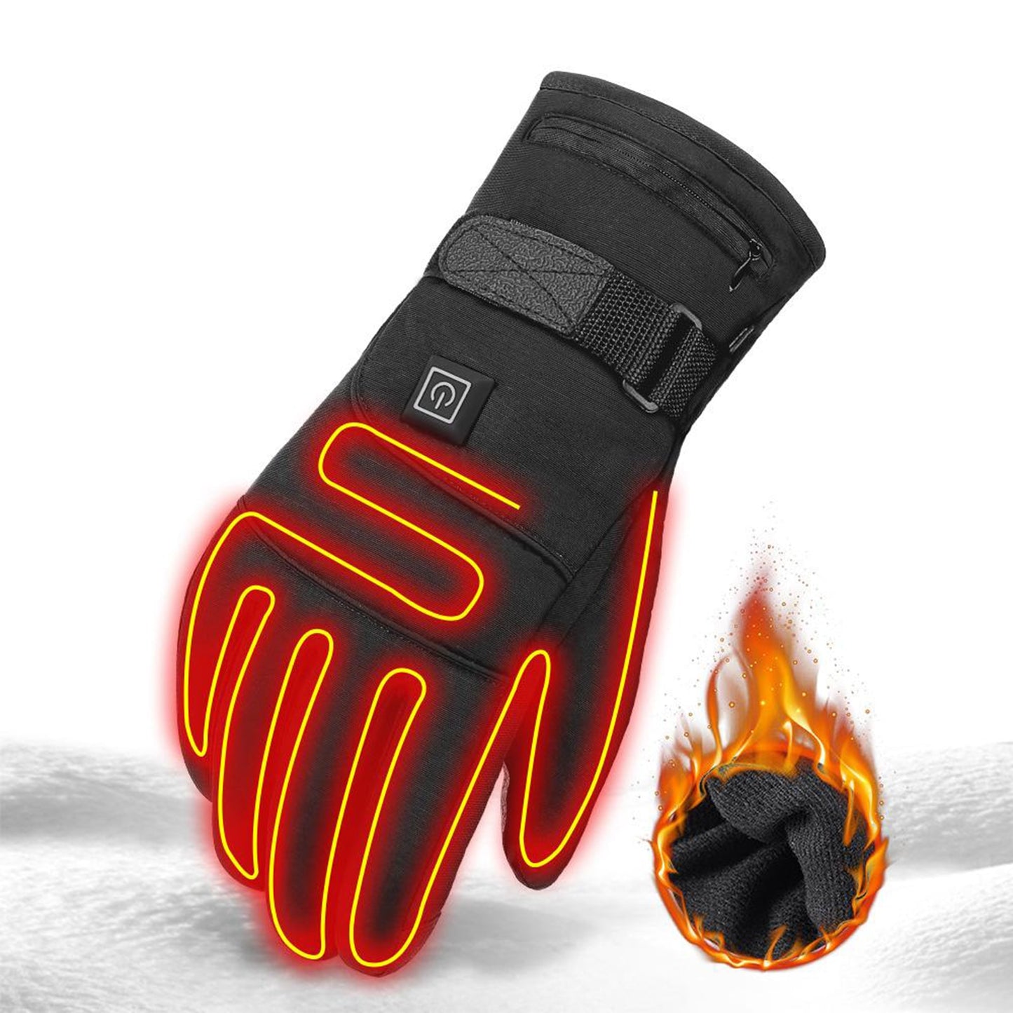 2x Winter Gloves Electric Motorcycle Heated Gloves Thermal Gloves Touch Screen