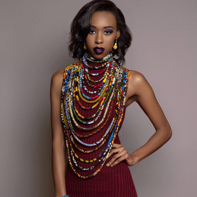 BEAUTIFUL MULTI STRAND NECKLACE AFRICAN