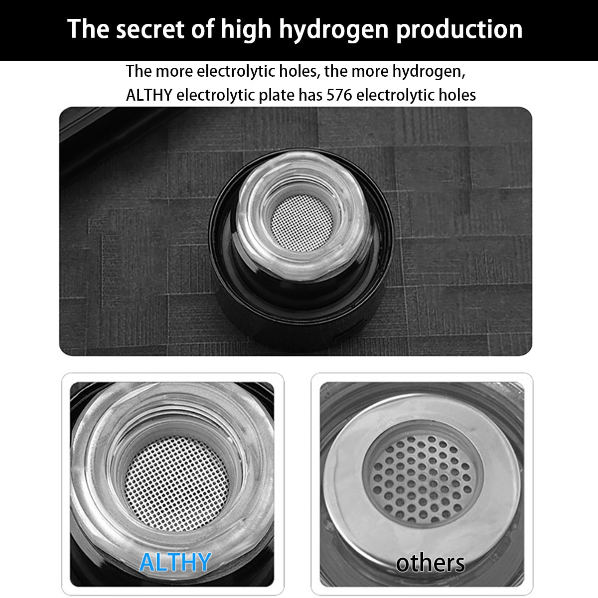 Althy Hydrogen Rich Water Generator Bottle