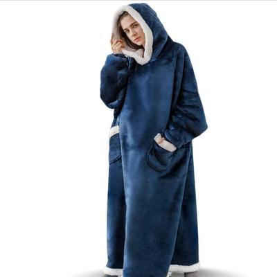 Long Flannel Blanket with Sleeves Winter Oversized Hoodies