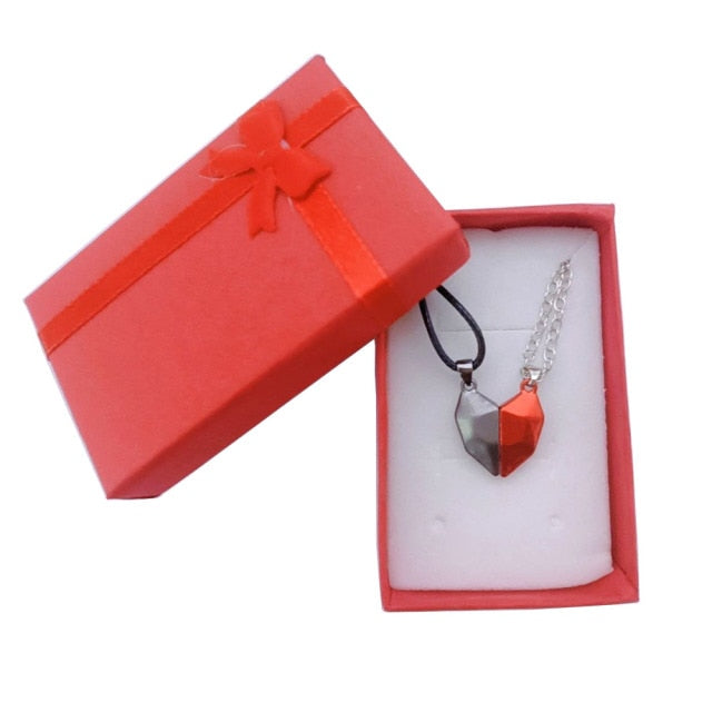 Magnetic Couple Necklace Lovers Heart Pendant