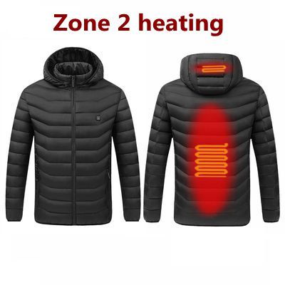 Men Camouflage Heated Winter Warm Jackets USB Heating Padded Jackets