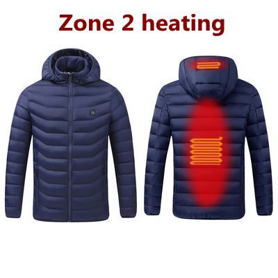 Men Camouflage Heated Winter Warm Jackets USB Heating Padded Jackets