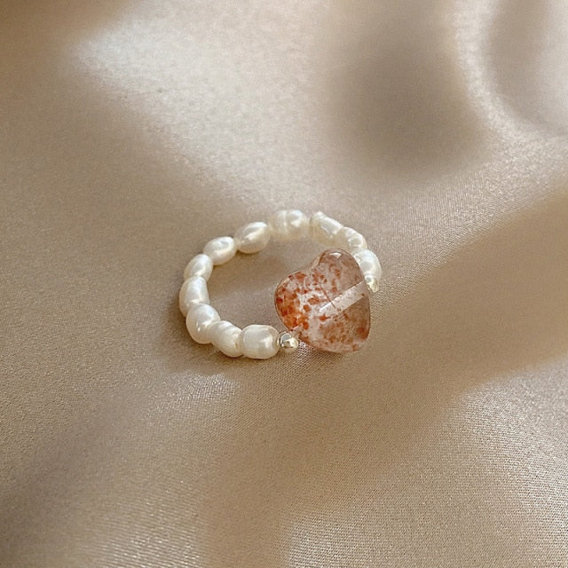 Adjustable Pearl Beads Ring