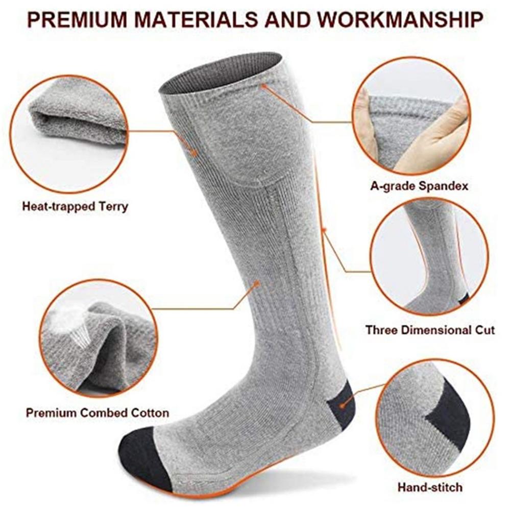 3.7V Unisex Remote Control Electric Heated Socks Boot Feet Warmer