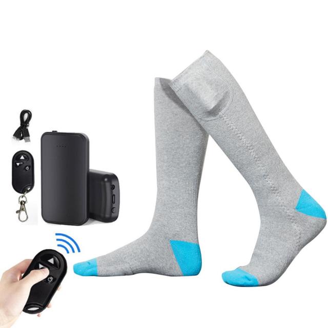 3.7V Unisex Remote Control Electric Heated Socks Boot Feet Warmer