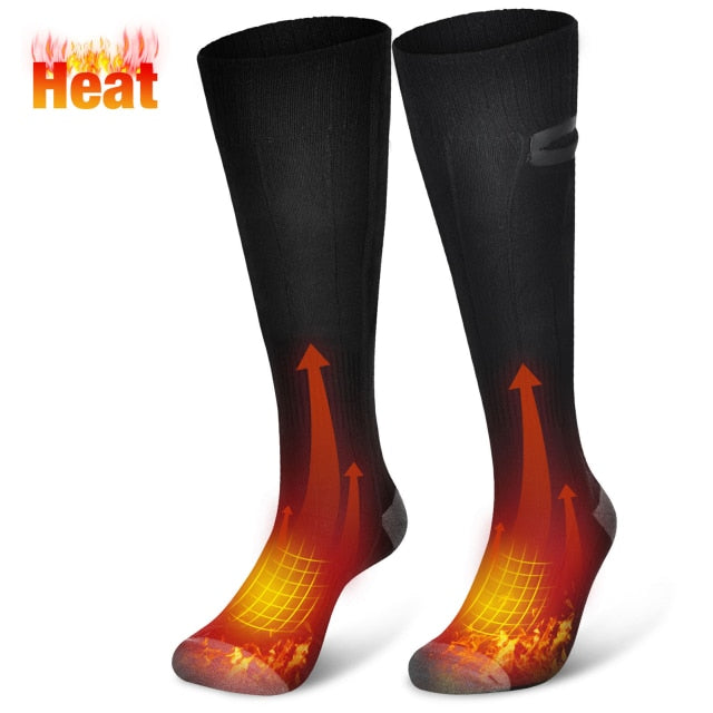 3.7V Unisex Remote Control Electric Heated Socks Boot Feet Warmer