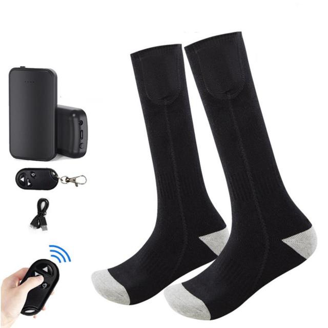 3.7V Unisex Remote Control Electric Heated Socks Boot Feet Warmer