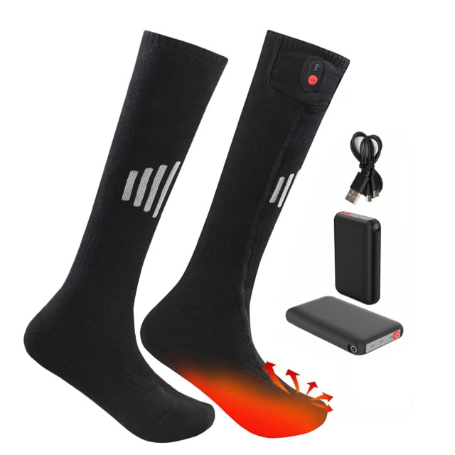 3.7V Unisex Remote Control Electric Heated Socks Boot Feet Warmer