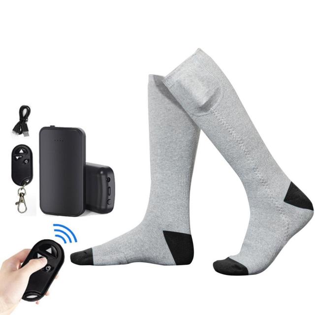 3.7V Unisex Remote Control Electric Heated Socks Boot Feet Warmer