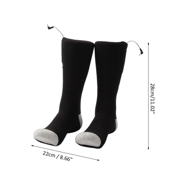 3.7V Unisex Remote Control Electric Heated Socks Boot Feet Warmer