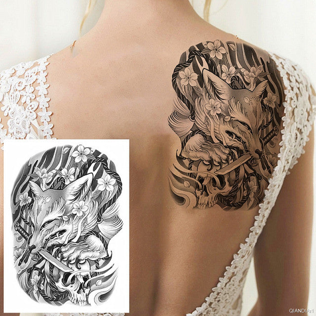 TIGER LION MAN TEMPORARY TATTOOS STICKER WATERPROOF