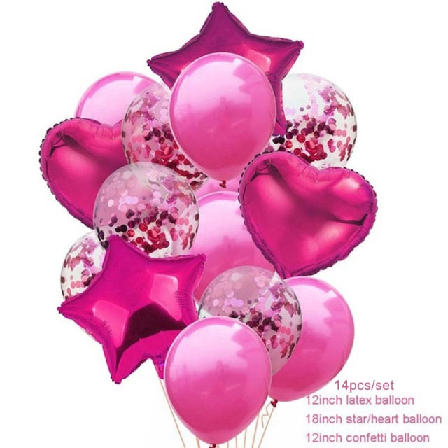 10pcs Heart Foil Balloons