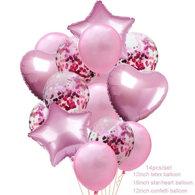 10pcs Heart Foil Balloons