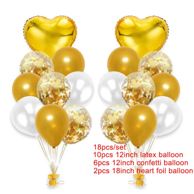 10pcs Heart Foil Balloons