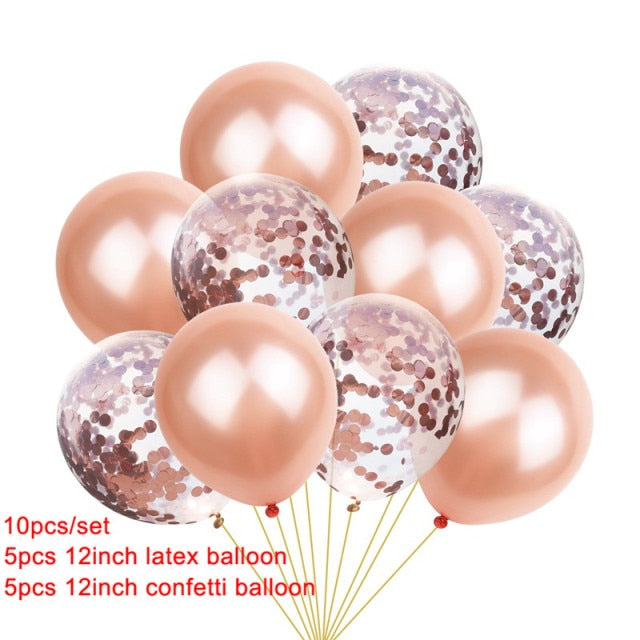 10pcs Heart Foil Balloons