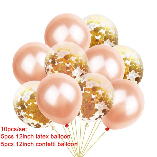 10pcs Heart Foil Balloons