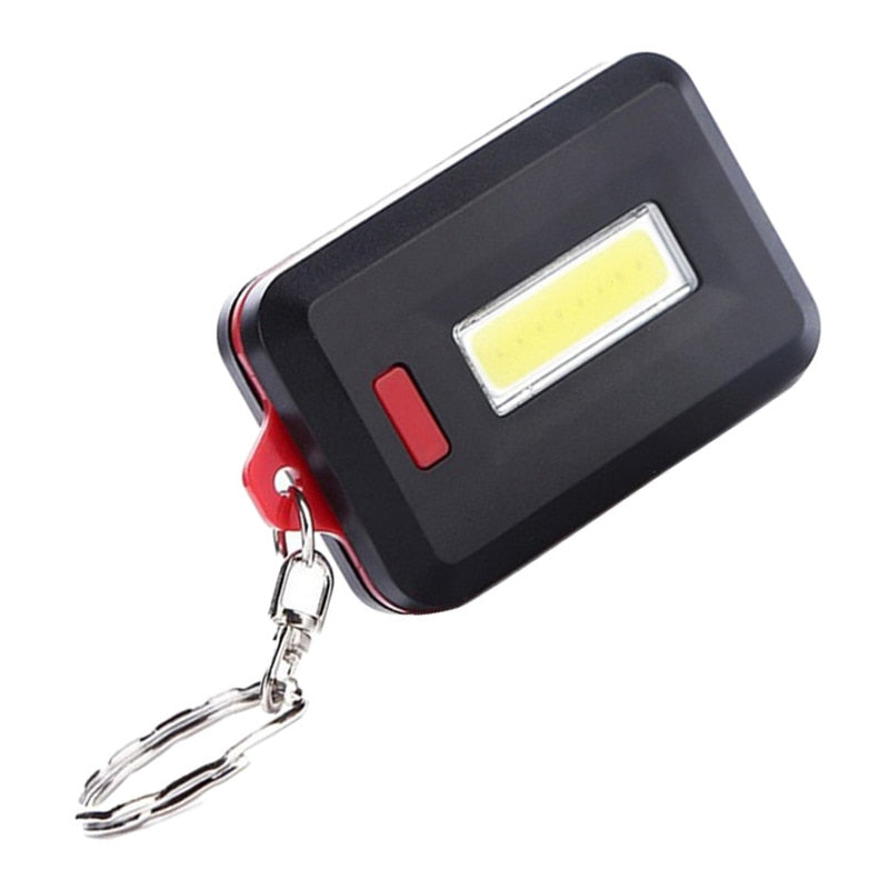 3 Modes Mini Portable COB LED Flashlight Keychain Torch Emergency Camping Flash Light Lamp