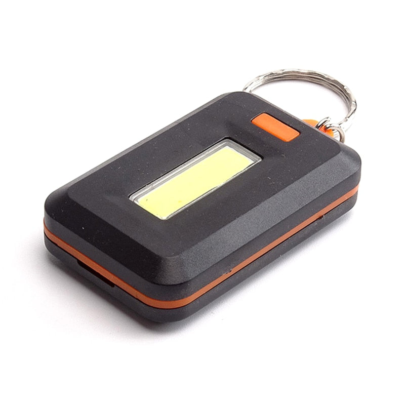 3 Modes Mini Portable COB LED Flashlight Keychain Torch Emergency Camping Flash Light Lamp