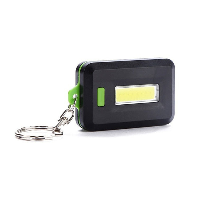 3 Modes Mini Portable COB LED Flashlight Keychain Torch Emergency Camping Flash Light Lamp