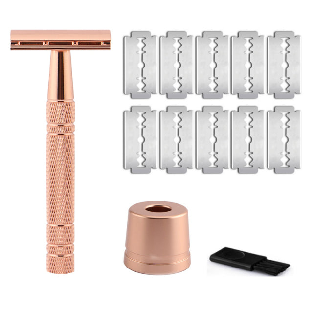 10 Shaving Blades Manual Shaver Razor Classic Double Edge Safety Razor For Mens Shaving