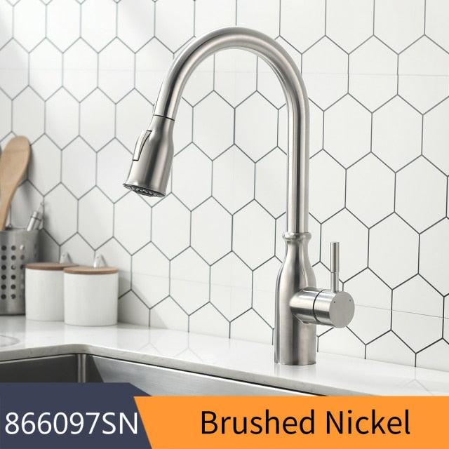 Kitchen Faucets with a Single Hole Handle and a Swivel Degree