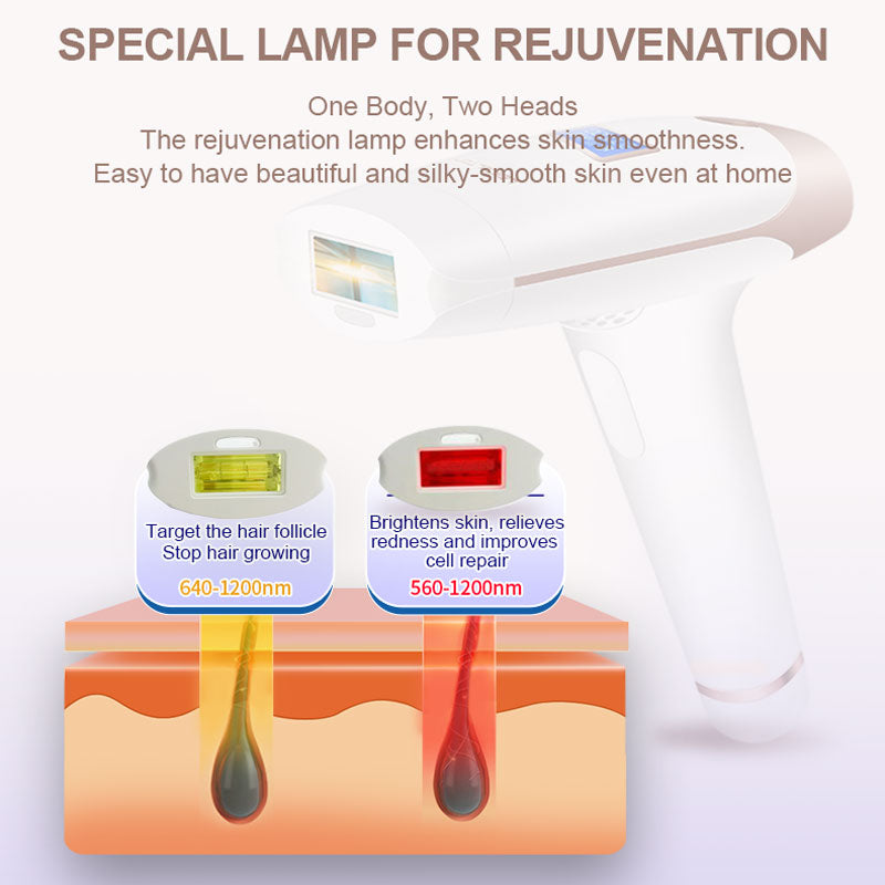 2 IN 1 LCD IPL Laser Epilator Hair Removal Permanent Machine