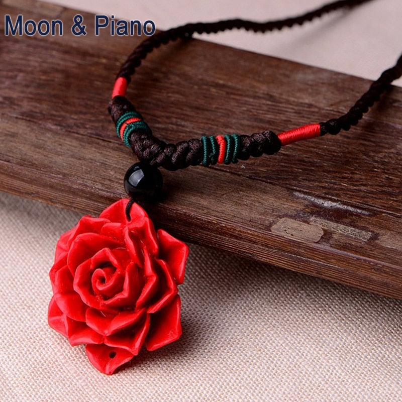 Rose Pendant Necklace