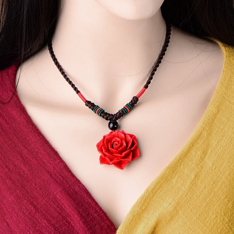 Rose Pendant Necklace