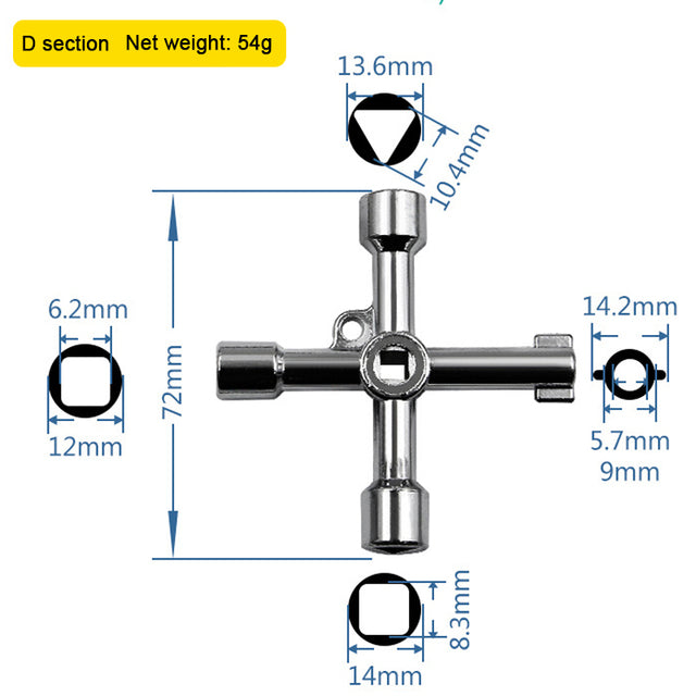 Multi-functional Electric Control Cabinet Key Wrench