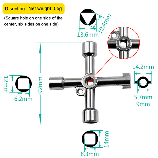 Multi-functional Electric Control Cabinet Key Wrench