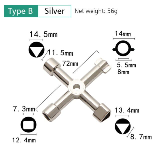 Multi-functional Electric Control Cabinet Key Wrench