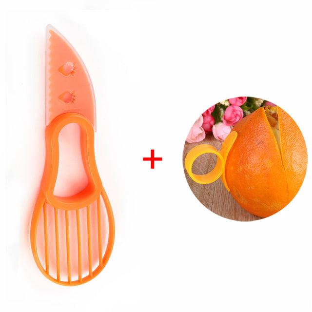 3-in-1 Avocado Slicer Shea Corer Butter Fruit Peeler Cutter Pulp Separator